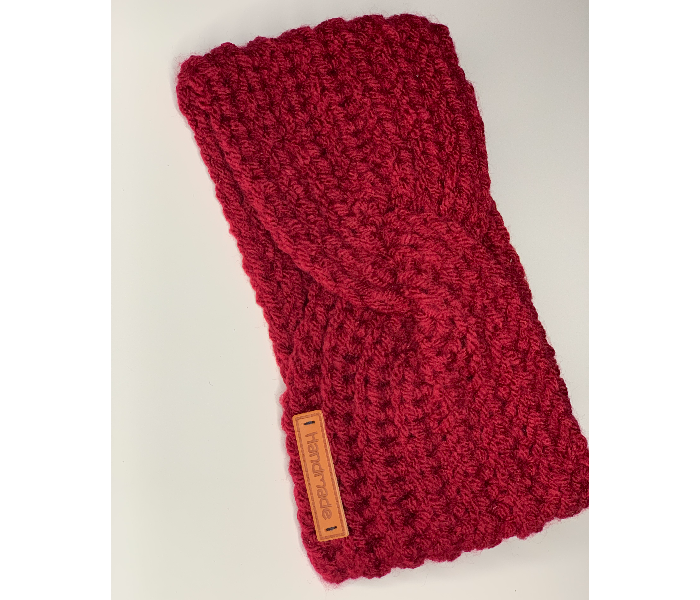 Crochet CAHB-1 Twisted Soft Handmade Ear Warmer Headbands for Adults - Red - Zoom Image 2