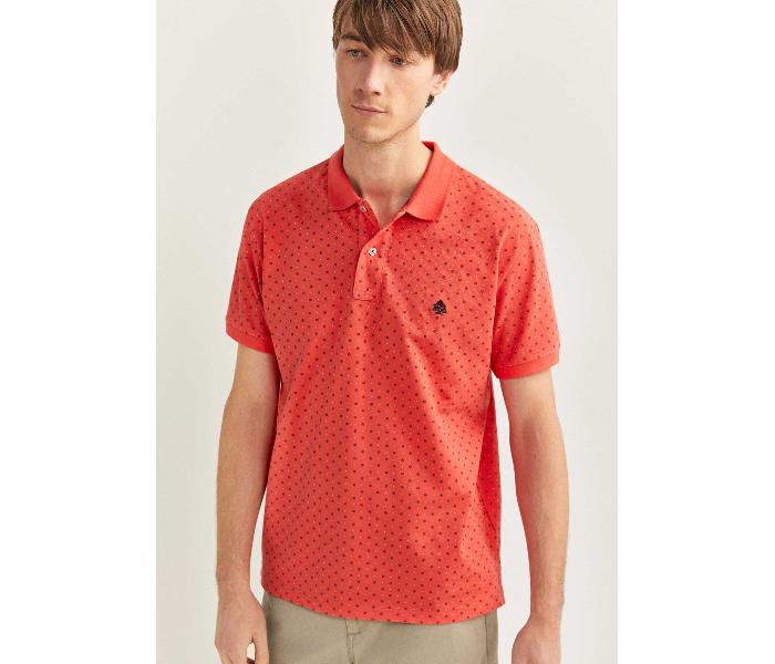 Springfield 143772065 Small Basic Slim Fit Polo Shirt for Men - Orange - Zoom Image 1