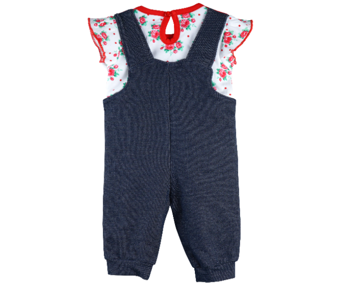 Popees Kimon Comfortable Dungaree with Tshirt for 3 Years Babies - Blue - Zoom Image 2