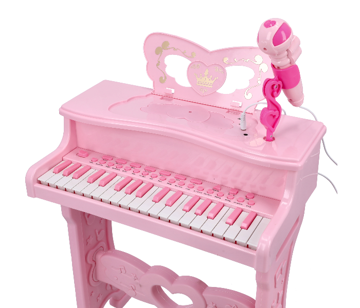 Merriboy MBMI1977 37 Keys My Piano Musical Set with Microphone and Stool - Pink - Zoom Image 4