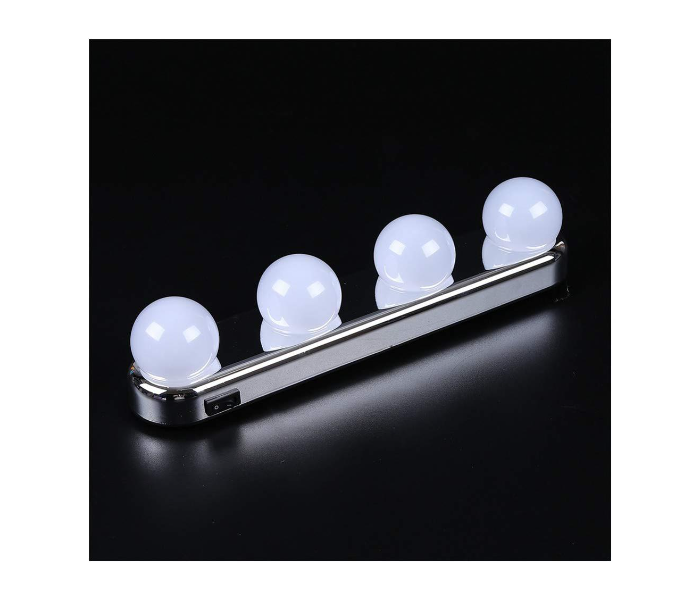 4 Bulb Led Makeup Mirror Light Suction Dressing Table Vanity Light Bathroom Wall Lamp - White - Zoom Image 1