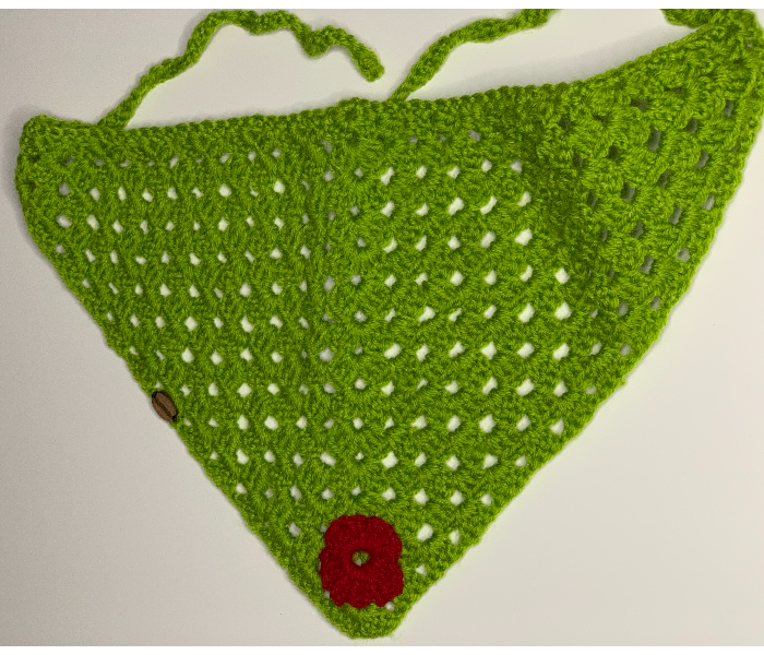 Crochet CBS-3 Bandana Soft Handmade Scarf for Girls - Green - Zoom Image 4