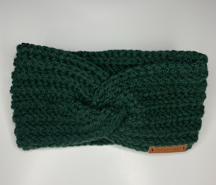 Crochet CCHB-1 Twisted Soft Handmade Ear Warmer Headbands for Kids - Green - Zoom Image 1