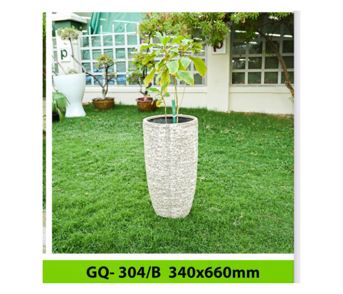 Grace GQ-304/B 340x660mm Exotic Royal Design Garden GRP Planters for Interior and Exterior - White - Zoom Image 1