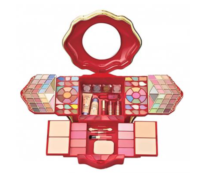 KMES C-898 Round Shaped Big Makeup Kit for Women - Red - Zoom Image 1