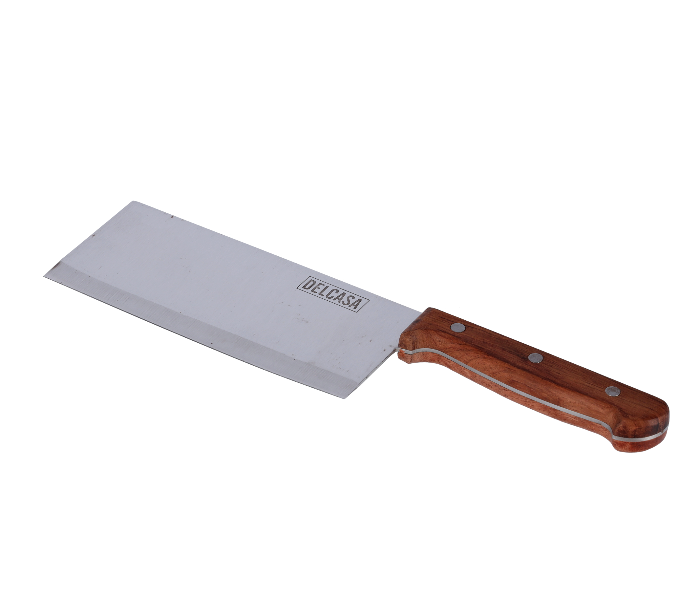 Delcasa DC1835 7 Inch Durable Cleaver Knife with Comfortable Handle - Wood - Zoom Image 1