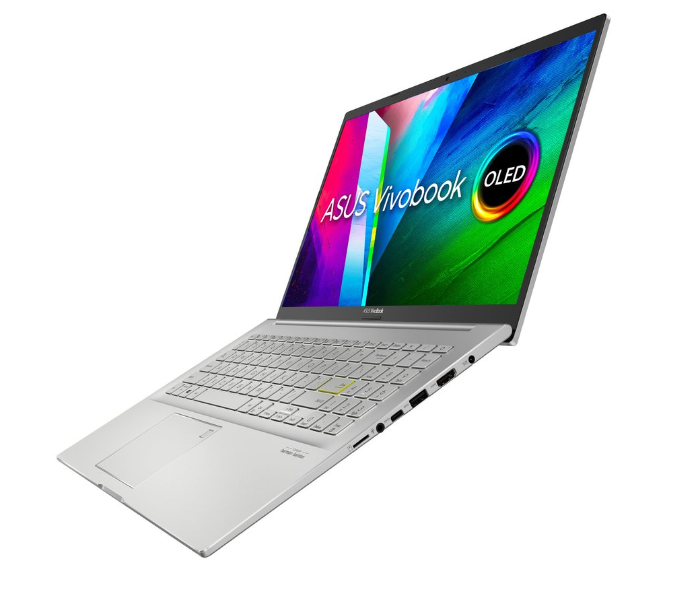 Asus K513EQ-OLED105T 15.6 Inch FHD OLED Intel Core i5 1135G7 Processor 8GB RAM 512GB SSD 2GB NVIDIA GeForce MX350 Graphics Windows 10 Home - Silver - Zoom Image 3