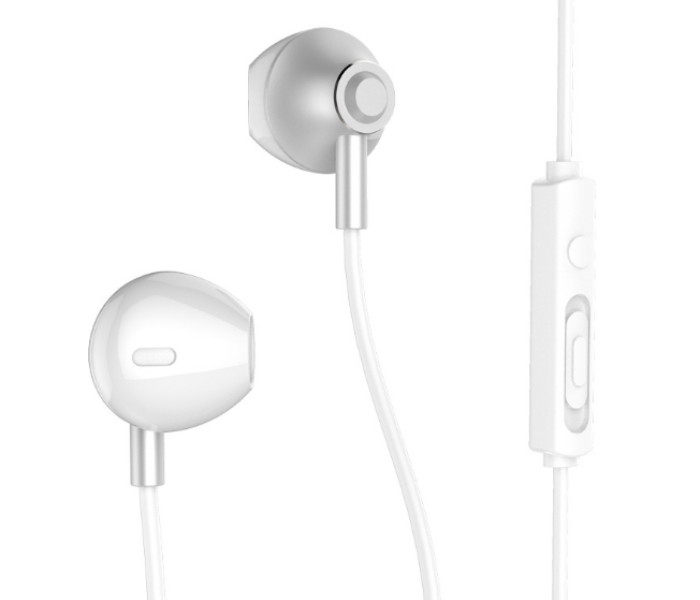 Remax RM-711 HD Microphone Wired Earphone -Silver - Zoom Image 1