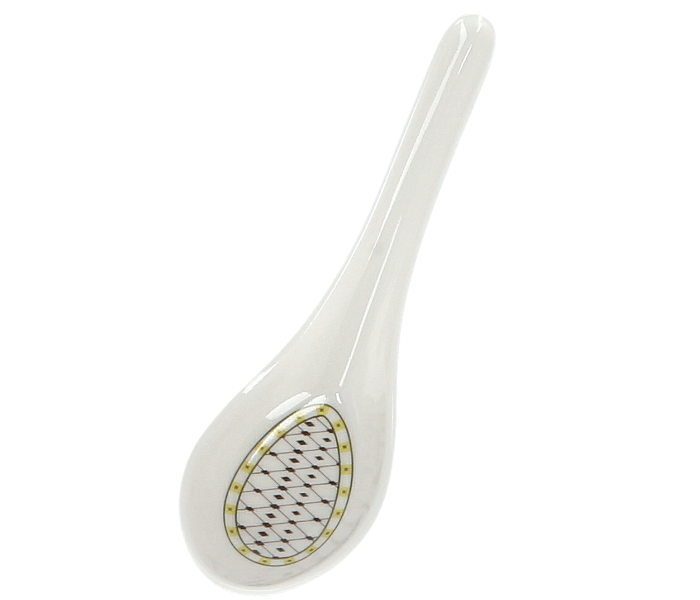 Delcasa DC1793 Melamine Durable and Lightweight Soup Spoon - White - Zoom Image 2