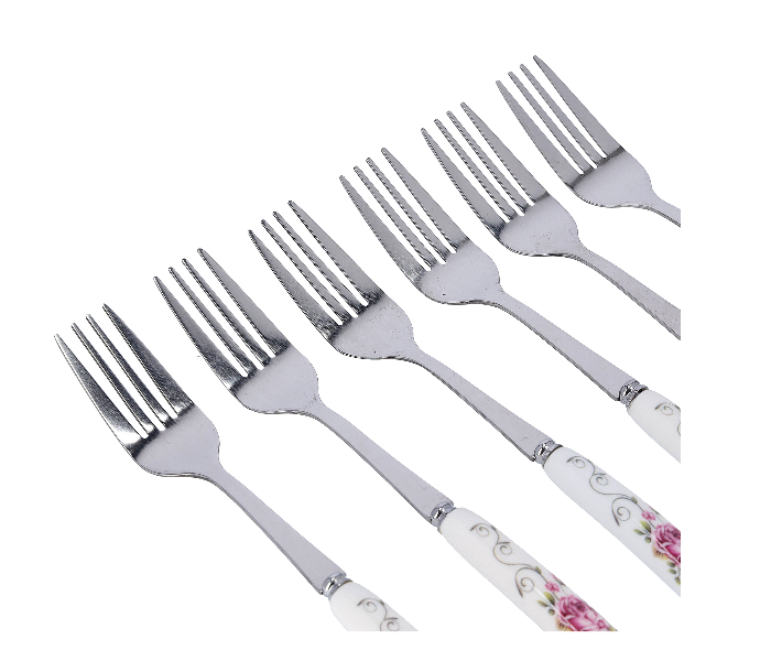 Delcasa DC1626 6 Pieces Durable Stainless Steel Dinner Fork Set - Silver - Zoom Image 4