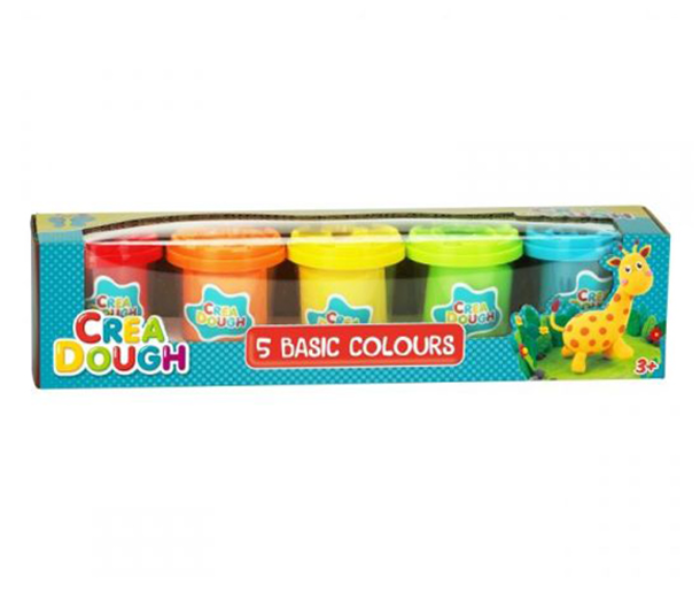 Crea Dough 208D-19 40 Pots 5 Different Color Pots Basic Colors Single Pcs For Kids - Zoom Image 2