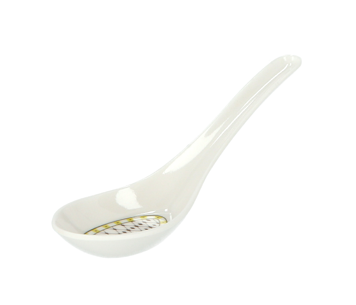 Delcasa DC1793 Melamine Durable and Lightweight Soup Spoon - White - Zoom Image 4