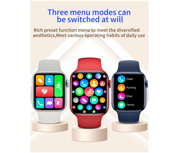 Smart Watch 7 Bluetooth Full Screen Rotation Function Smart Bracelet with Buttons - Zoom Image 3