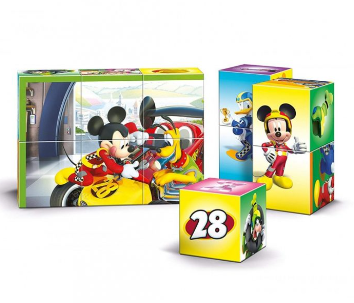 Multi 12Pieces Play Cubes Disney Mickey Activity Puzzle For Kids - Zoom Image 1