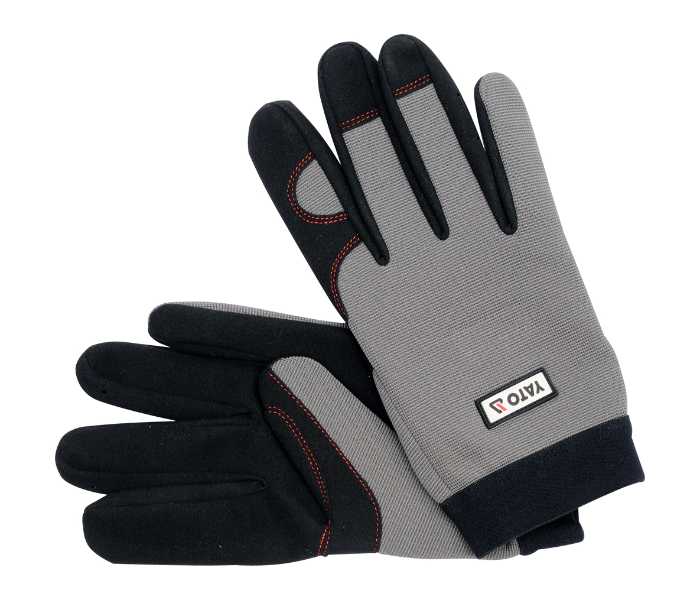 Yato YT-7464 Size Large Spandex Working Gloves - Black and Grey - Zoom Image