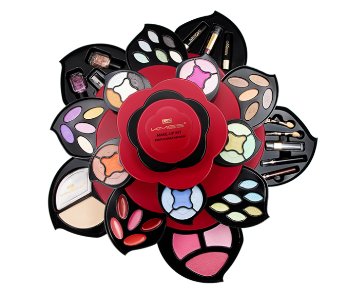 KMES C-809A Flower Designed Big Makeup Kit for Women - Red - Zoom Image 2