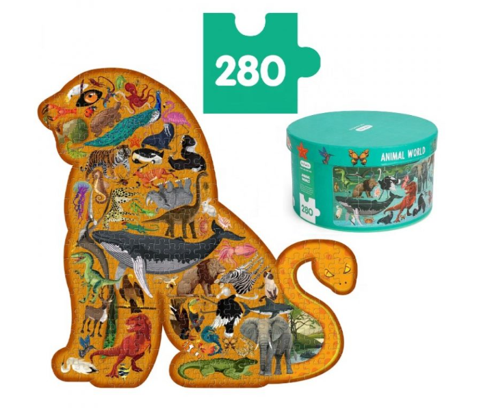 Animal World 280 Pieces Jumbo Jigsaw Activity Puzzle For Kids - Zoom Image 1