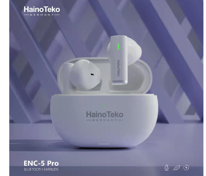 Haino Teko ENC 5Pro wireless earbuds - White - Zoom Image 1