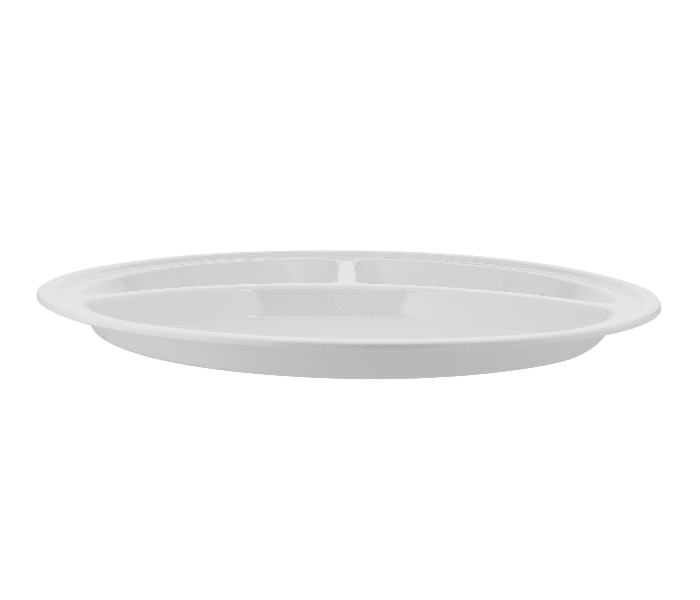 Delcasa DC2331 12.5 Inch Melamine Round Mess Tray - White - Zoom Image 2