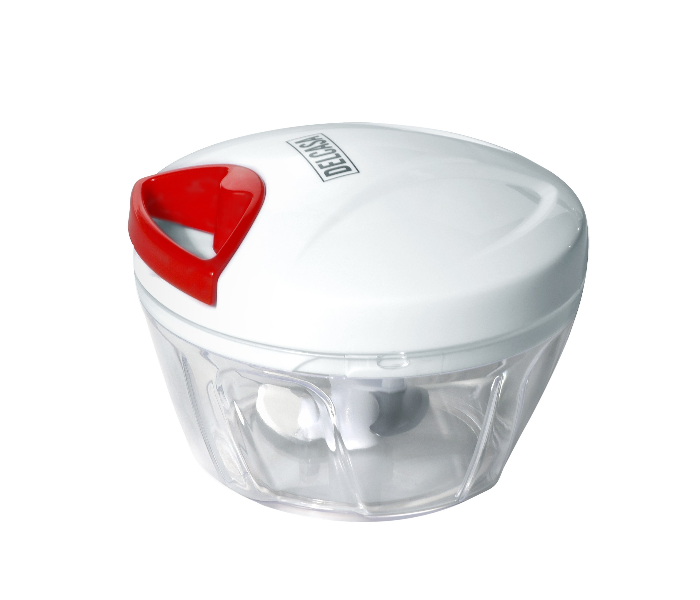 Delcasa DC1618 Durable Handy Non Skid Pull Food Chopper - White and Red - Zoom Image 1