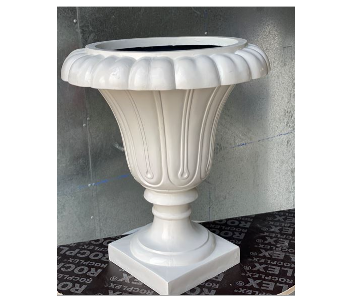 Grace GQ-501/A 580x660mm Exotic Royal Design Garden GRP Planters for Interior and Exterior - White - Zoom Image 6