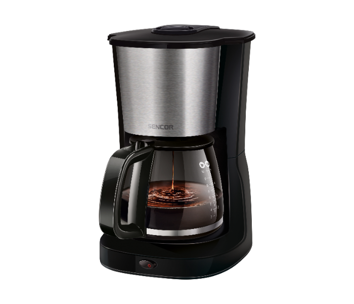 Sencor SCE3050SS 1000W 1.25Liter Coffee Maker with Glass Kettle -Black and Silver(duplicate) - Zoom Image 1