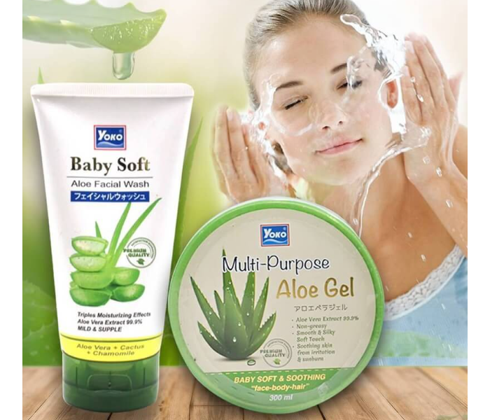 Yoko Multi-Purpose Aloe Vera Gel and Face Wash - Zoom Image