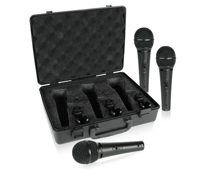 Behringer ULTRAVOICE XM1800S Set of 3 Dynamic Cardioid Vocal Microphones - Black - Zoom Image 3