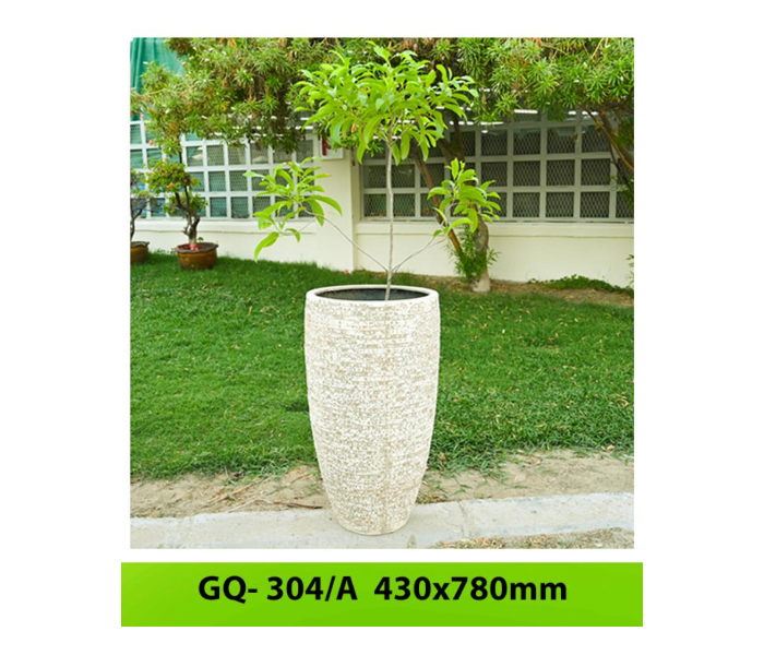 Grace GQ-304/A 430x780mm Exotic Royal Design Garden GRP Planters for Interior and Exterior - White - Zoom Image 1