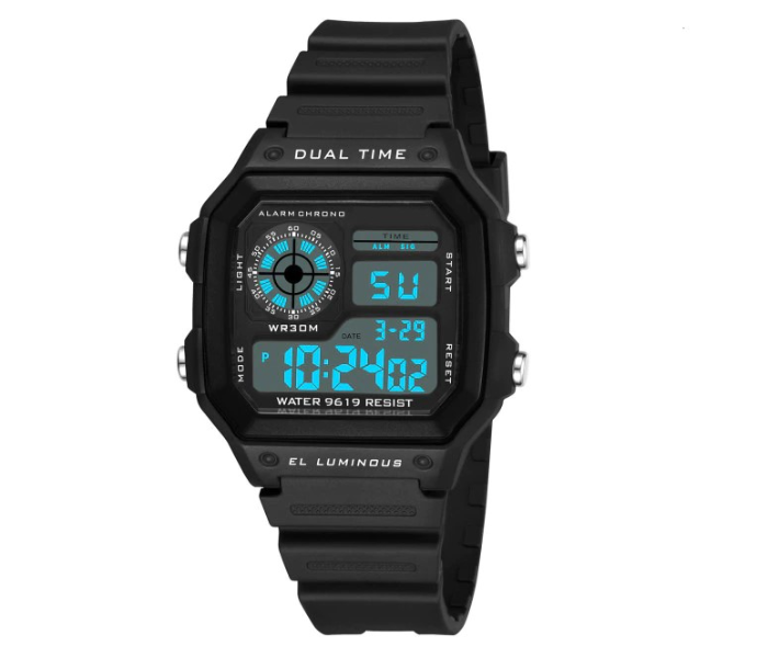 X-LOTS Water Resistant Shock Military Sports Digital Watch - Black - Zoom Image 1