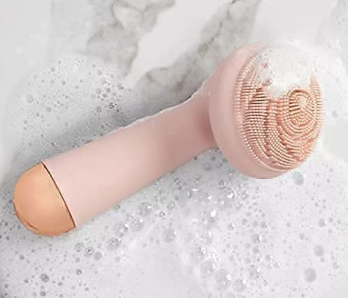 Chargeable Soft Silicone Deep Cleaning and Exfoliating Waterproof Face Brush - Pink - Zoom Image 7