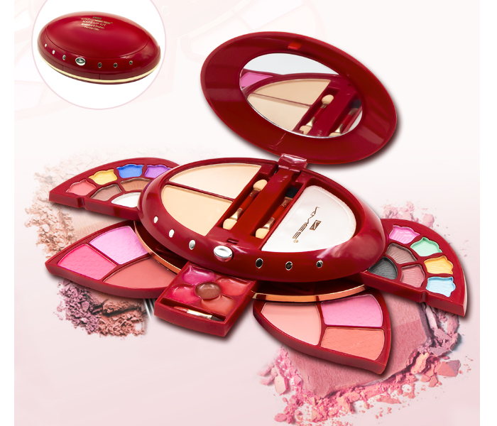 KMES C-863 Cosmetic Big Makeup Kit for Women - Red - Zoom Image