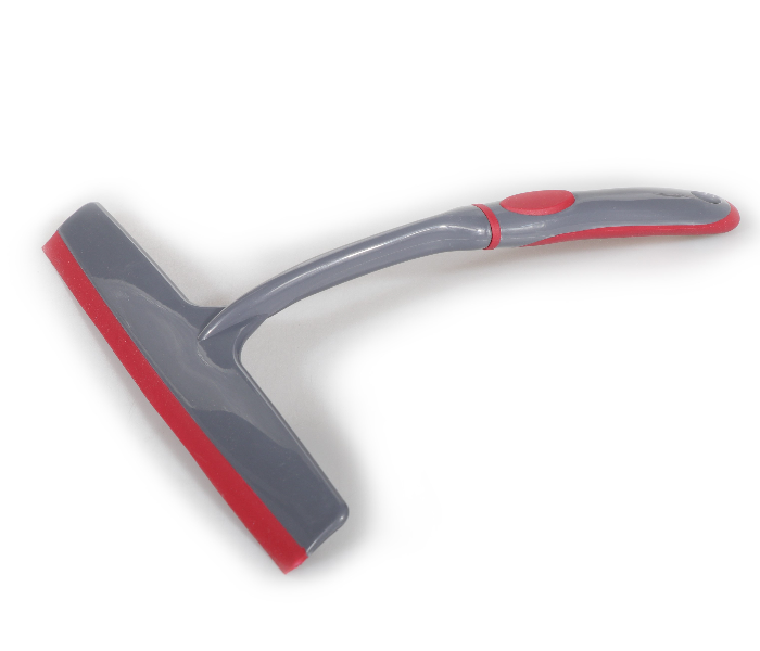 Delcasa DC1602 25cm Durable Glass Wiper with Handle - Red & Grey - Zoom Image