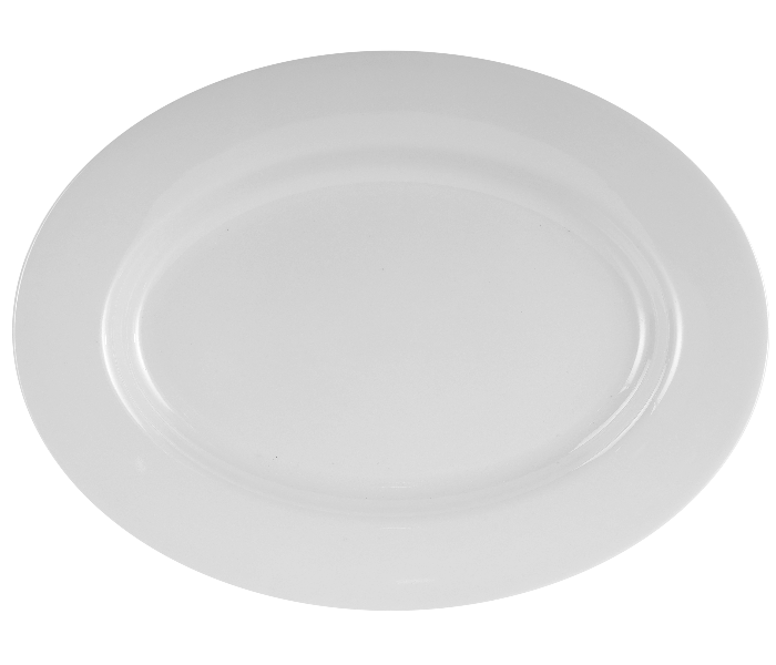 Delcasa DC2328 12 Inch Melamine Oval Tray - White - Zoom Image 1