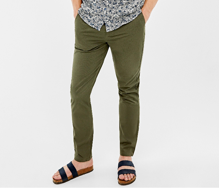 Springfield 155614224 Size 50 Chinos for Men - Green - Zoom Image 1