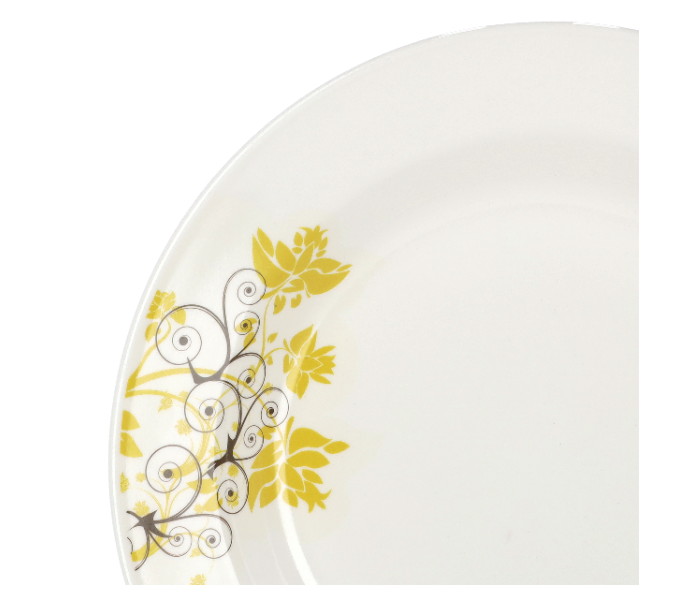 Delcasa DC1863 10 Inch Durable and Heat Resistant Melamine Soup Plate - White and Yellow - Zoom Image 4