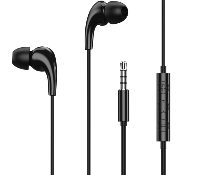 Remax RW-108 Music and Call Wired Earphone -Black - Zoom Image 1