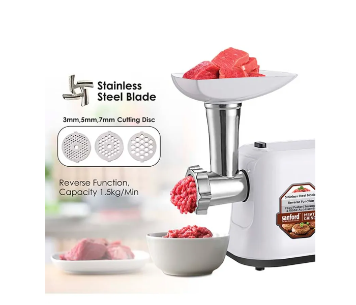 Sanford SF5862MG-B 2000 Watts Portable Meat Grinder - White - Zoom Image 2