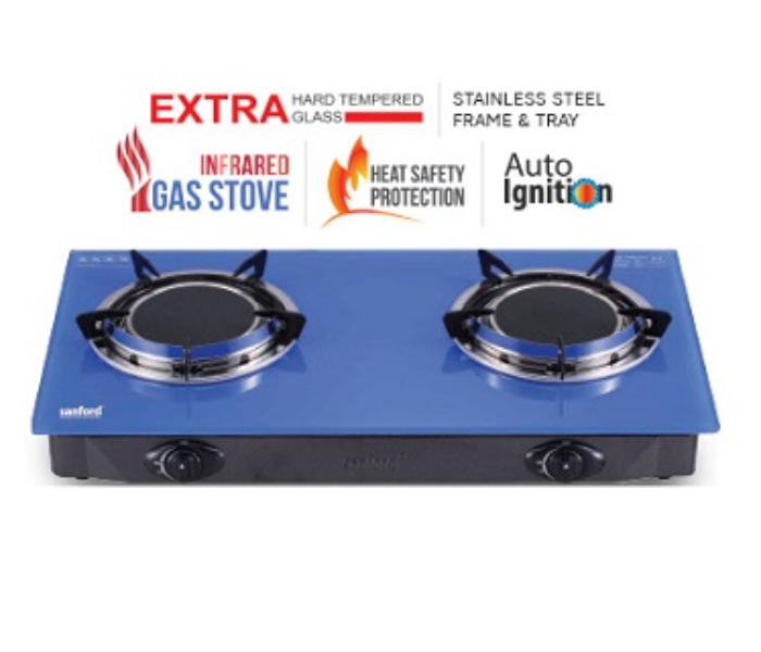 Sanford SF5351GC 2 Burner Infrared Glass Gas Stove - Blue and Black - Zoom Image 2