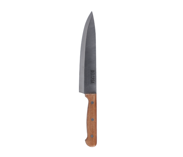 Delcasa DC1834 8 Inch Durable Kitchen Chef Knife with Comfortable Handle - Wood - Zoom Image 2