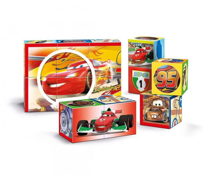 Multi 12Pieces Play Cubes Disney Cars Activity Puzzle For Kids - Zoom Image 1