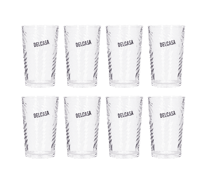 Delcasa DC1666 8 Oz 6 Pieces Durable and Lightweight Glass Tumbler Set - Clear - Zoom Image 1