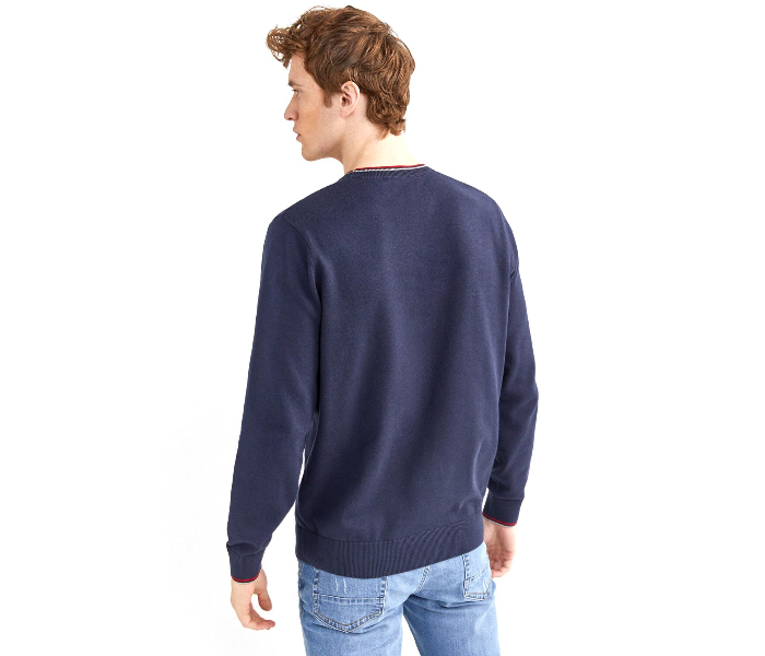 Springfield 141765712 Medium Cotton Knitwear for Men - Medium Blue - Zoom Image 3