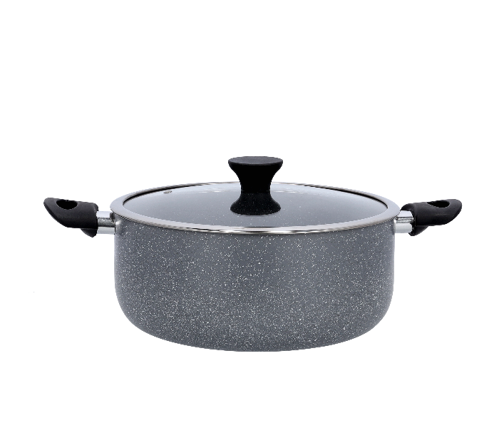 Delcasa DC1899 20 cm Casserole with Glass Lid -Grey - Zoom Image 1