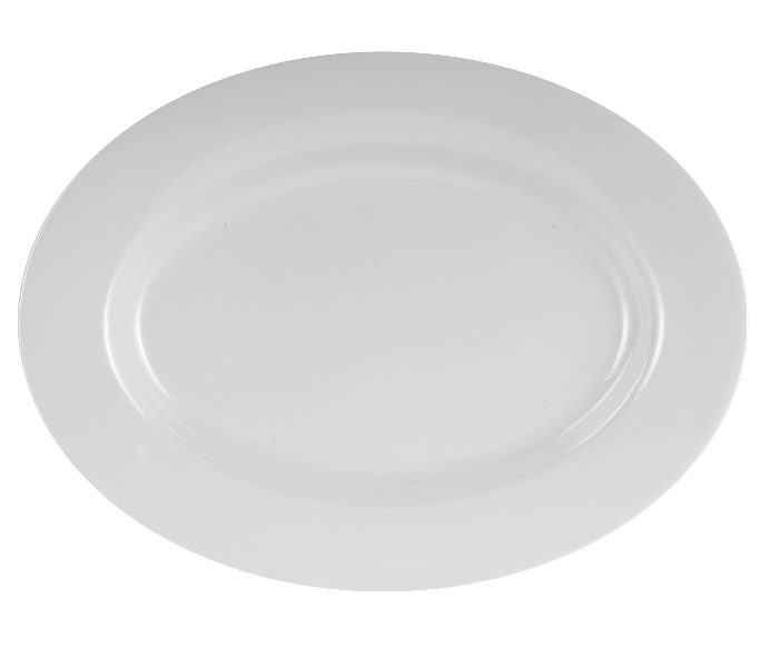 Delcasa DC2329 14 Inch Melamine Oval Tray - White - Zoom Image 1