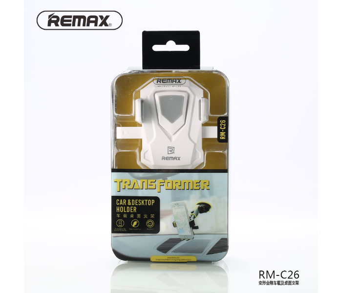 Remax RM-C26 Universal Transformer Car and Desktop Holder -Black And Gray - Zoom Image 2