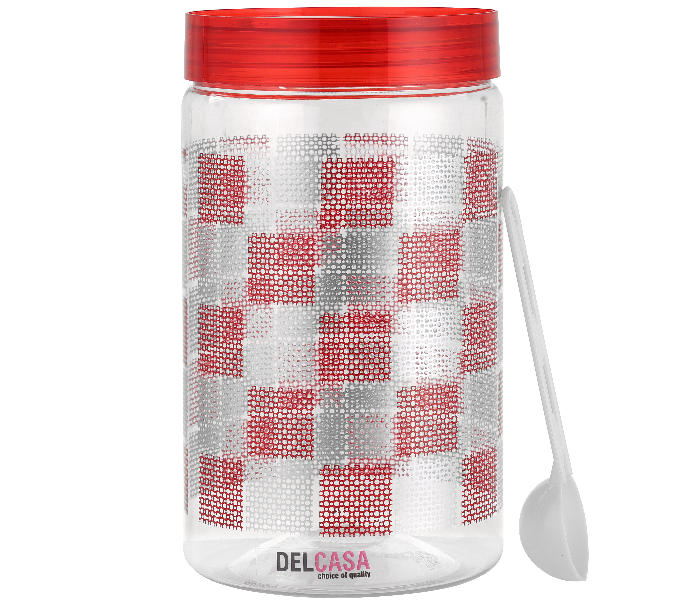 Delcasa DC2184 3000ml Lightweight Plastic Canister - Red - Zoom Image 1