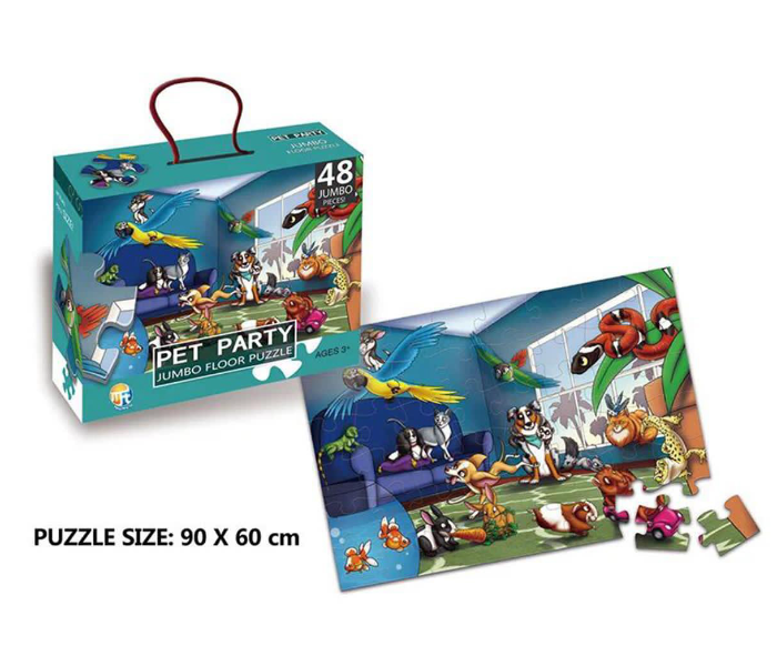 Pet Party 48 Piece Jumbo Floor Activity Puzzle For Kids - Zoom Image