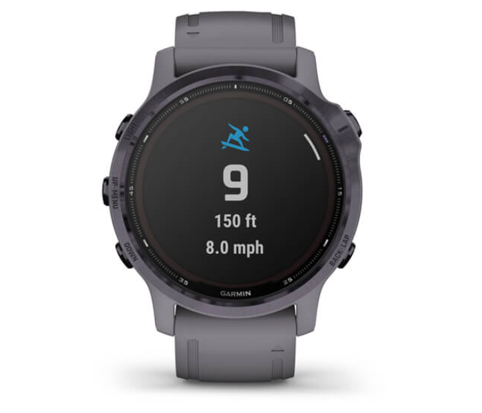 Garmin 010-02409-15 Fenix 6S Pro Solar Smartwatch with Amethyst Steel and Band - Shale Grey - Zoom Image 7