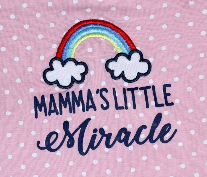 Hugs and Kisses SU19MGL16 3-6Month Mommas Little Miracle Onesies -Pink - Zoom Image 4